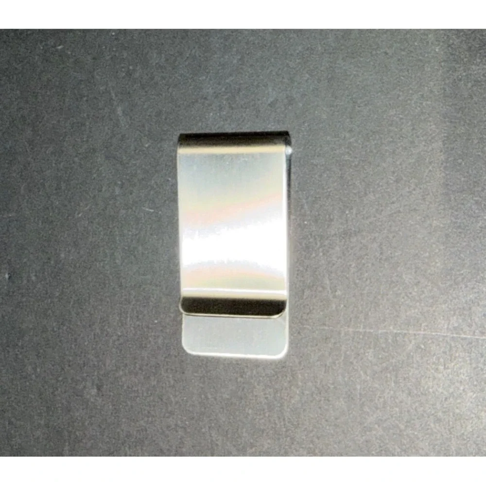 S2 Hat Co Silver Tone Stainless Steel Engraved Logo Money Clip Accessory